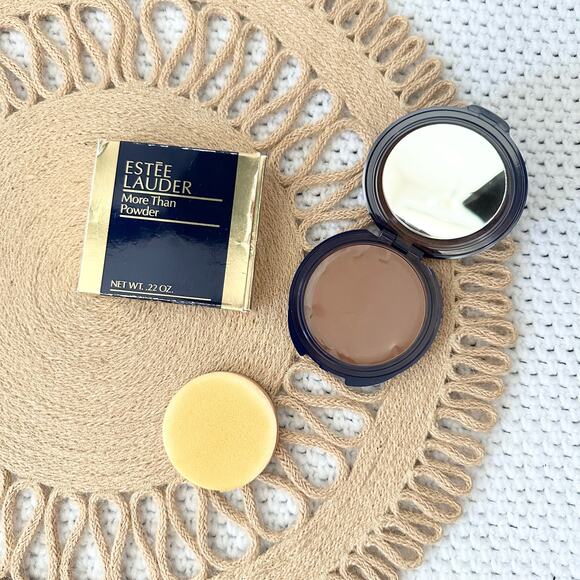 Estee Lauder NOS More Than Powder Blue Gold Compact Honey Toast 10 Discontinued - Picture 2 of 5